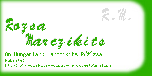 rozsa marczikits business card